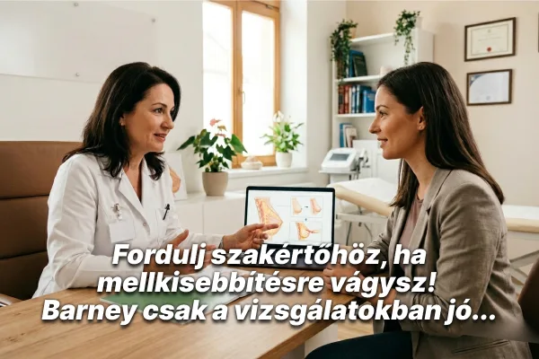 Fordulj szakértőhöz, ha mellkisebbítésre vágysz! Barney csak a vizsgálatokban jó...